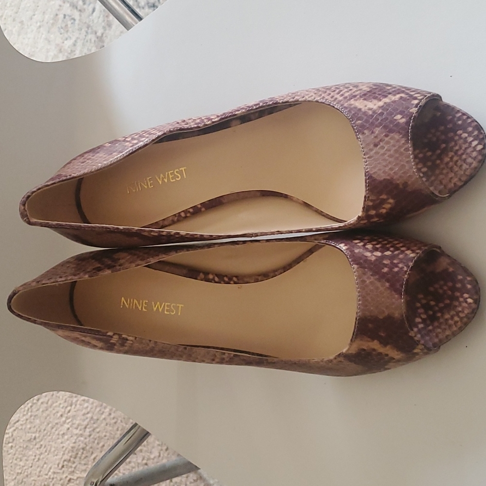 Nine West Snake Skin pattern heels